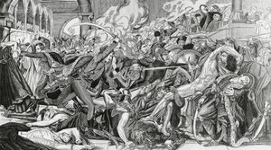 Francuskie represje podczas buntu w Kairze, 21 października autorstwa Anne Louis Girodet de Roucy Trioson