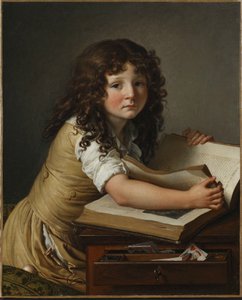 Benoît Agnès Trioson z książką. autorstwa Anne Louis Girodet de Roucy Trioson