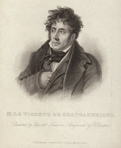 Portret wicehrabiego de Chateaubriand autorstwa Anne Louis Girodet de Roucy Trioson