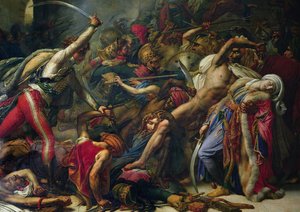 Bunt w Kairze, 21 października 1798, 1810 (szczegół z 91913) autorstwa Anne Louis Girodet de Roucy Trioson