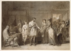 Bayard odmawiający prezentów swojej gospodyni w Brescii autorstwa Anne Louis Girodet de Roussy Trioson