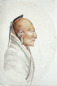 Cachasunghia, wódz Małej Osage (akwarela na papierze) autorstwa Anne Marguerite Hyde de Neuville