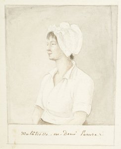 Portret Mulatki, niedatowany (grafit, akwarela i szarość wash on paper)