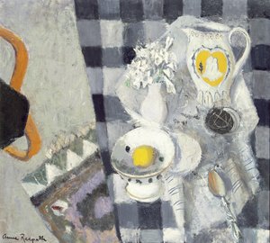 Czarno-białe czeki autorstwa Anne Redpath