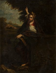 Św. Małgorzata w krajobrazie : Sybil, ok. 1580-1609 (metal pod szkłem) autorstwa Annibale (after) Carracci