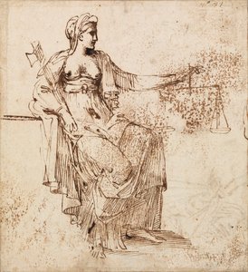Carracci - Sprawiedliwość, RCIN 902146 autorstwa Annibale Carracci