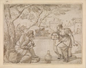 Chrystus i Samarytanka autorstwa Annibale Carracci