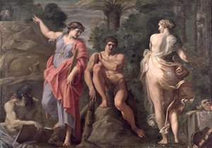 Herkules na rozdrożu, ok.1596 autorstwa Annibale Carracci