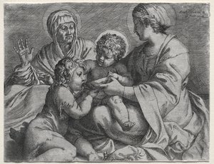 Madonna z miską autorstwa Annibale Carracci