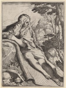 Maria Magdalena na pustkowiu autorstwa Annibale Carracci