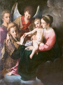 Mistyczne zaślubiny św. Katarzyny autorstwa Annibale Carracci