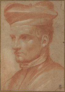 Portret duchownego w birecie autorstwa Annibale Carracci