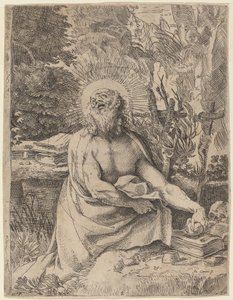 Święty Hieronim na pustkowiu autorstwa Annibale Carracci