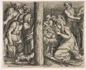Adoracja pasterzy, ok. godz. 1606 autorstwa Annibale Carracci