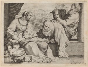 Święta Rodzina ze św. Janem Chrzcicielem autorstwa Annibale Carracci