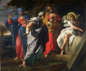Święte kobiety przy grobie Chrystusa, ok. 1597-8 autorstwa Annibale Carracci