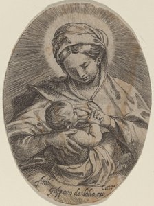Madonna karmiąca Dzieciątko Jezus autorstwa Annibale Carracci
