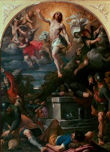 Zmartwychwstanie Chrystusa Obraz Annibale Carracci (Carrache) (1560-1609) 1593 nd. 217x160 cm Paryż, Musee du Louvre