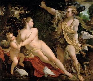 Wenus i Adonis autorstwa Annibale Carracci