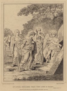 Anioł oświadcza, że Pan zmartwychwstał, Mateusz autorstwa Annibale after Carracci