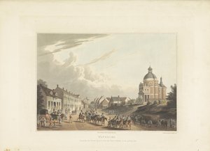 Afvoer van Franse kanonnen door Waterloo Waterloo. Przeniesienie francuskiej armaty z pola bitwy, 24 lipca 1815 r. (tytuł na obiekcie) autorstwa Anonymous