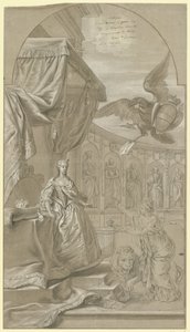 Alegoria objęcia urzędu arcyksiężnej Marii Anny jako regentki, 1744 autorstwa Anonymous