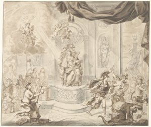 Alegoria wypędzenia kupców z giełdy wiatrowej z giełdy w Amsterdamie, 1763 autorstwa Anonymous