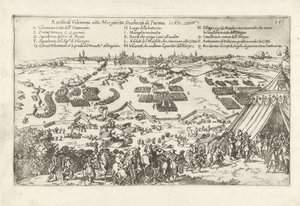 Beleg van Valenciennes, 1567 Oblężenie Valenceny pod wodzą księżnej Parmy Margarity. 1567 (tytuł na obiekcie) autorstwa Anonymous