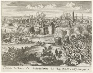 Beleg van Valenciennes, 1567 Zdobycie miasta Valenciennes w dniu 24 marca 1567 (tytuł na obiekcie) autorstwa Anonymous