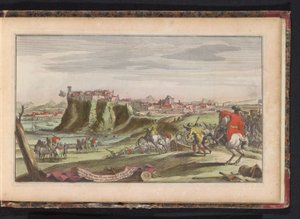 Oblężenie Verui, ok. 1702 Twierdza Verua. Po trudnym oblężeniu i walecznej obronie przez sześć miesięcy poddał się Francuzom 8 kwietnia (tytuł na obiekcie) autorstwa Anonymous