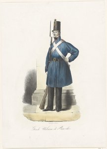 Belgijska straż miejska, 1830 Garde Urbaine de Bruxelles (tytuł na obiekcie) autorstwa Anonymous