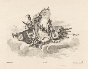 Kartusz z instrumentami muzycznymi autorstwa Anonymous
