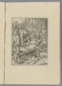 Chrystus przybity do krzyża Mała Pasja (tytuł serii) Passio Christi Ab Alberto Durer Nurenburgensi Effigiata (tytuł serii) autorstwa Anonymous