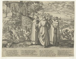 Gęsi gonią lisy, ok. 1572 autorstwa Anonymous