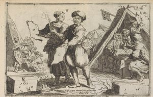 Dzielni Batawowie, 1673 Dzielni Bataviers / Le vaillans Bataviers (tytuł na obiekcie) autorstwa Anonymous