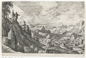 Kuszenie Chrystusa Pejzaże ze scenami mitologicznymi i biblijnymi (tytuł serii) autorstwa Anonymous