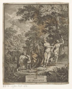 Diana i Pasterze Strona tytułowa dla: Gerard Kempher, Herderszangen, 1732 autorstwa Anonymous