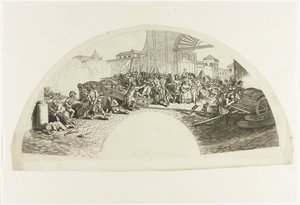 Śmierć hiszpańskich patriotów Luisa Daoiza i Pedro Velarde y Santillána podczas obrony Madrytu przed wojskami francuskimi w Parque de Artilleria 2 maja 1808 r. Dia Dos de Mayo de 1808. I Madryt autorstwa Anonymous