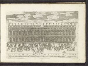 Fasada Biblioteca Marciana te Venetië Scenes uit het Venetiaanse leven (tytuł serii) Habiti d