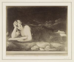 Wykonanie fotograficzne obrazu do Antonio da Correggio, przedstawiającego pokutę Marii Magdaleny Roma - Maddalena Correggio, Galleria Borghese (Tytuł na obiekcie) autorstwa Anonymous