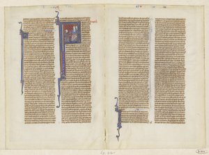 Fragment Biblii, Księga Królów, rozdział 2: Dawid klęka przed Saulem autorstwa Anonymous