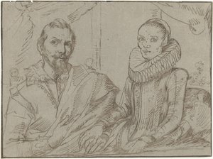 Frans Snijders i jego żona Margaretha de Vos autorstwa Anonymous