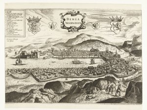 Widok Bergen (Norwegia), 1665 Berga Norwegia (tytuł na obiekcie) autorstwa Anonymous