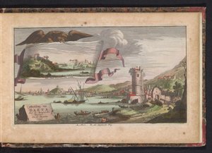 Widok Gaety, 1734 Wizerunek Gaety, podbitego przez Hiszpanów 6 sierpnia 1734 r. (tytuł na obiekcie) autorstwa Anonymous
