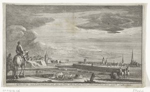 Widok Cambrai, 1677 Wizerunek Cameryka, tak jak jest, w 1677 r. przez Lodewyka XIV. został zabrany (tytuł na obiekcie) autorstwa Anonymous