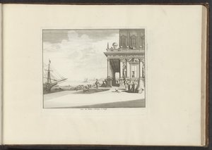 Widok na Palazzo Collina w Wenecji Vue du Palais Collina a Venise (tytuł na obiekcie) Pałace i zabytki w Wenecji, Livorno, Neapolu i Rzymie (tytuł serii) autorstwa Anonymous