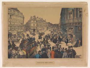 Widok na Boulevard des Italiens w Paryżu Boulevard des Italiens zu Paris (tytuł na obiekcie) autorstwa Anonymous