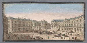 Gezicht op de Place des Victoires te Parijs Widok na Place des Victoires (tytuł na obiekcie) autorstwa Anonymous