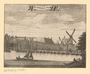 Widok na Weteringpoort w Amsterdamie Wings Gate (tytuł na obiekcie) autorstwa Anonymous