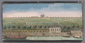 Widok na Chateau de Belle-Vue w Meudon Autre vüe du Chateau de Belle-Vüe (...) (tytuł na obiekcie) autorstwa Anonymous